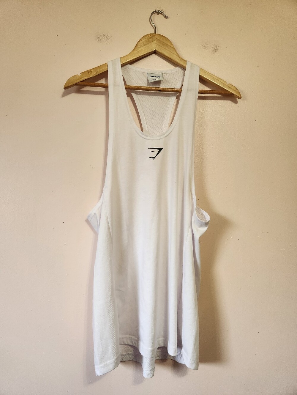 Gymshark Women’s White Racerback Mesh Back Workout Tank Top Size Small EUC